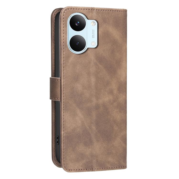 For Redmi Tubo 5 Max / Poco X8 Pro Max Solid Color Calfskin Texture RFID Vegan Leather Phone Case