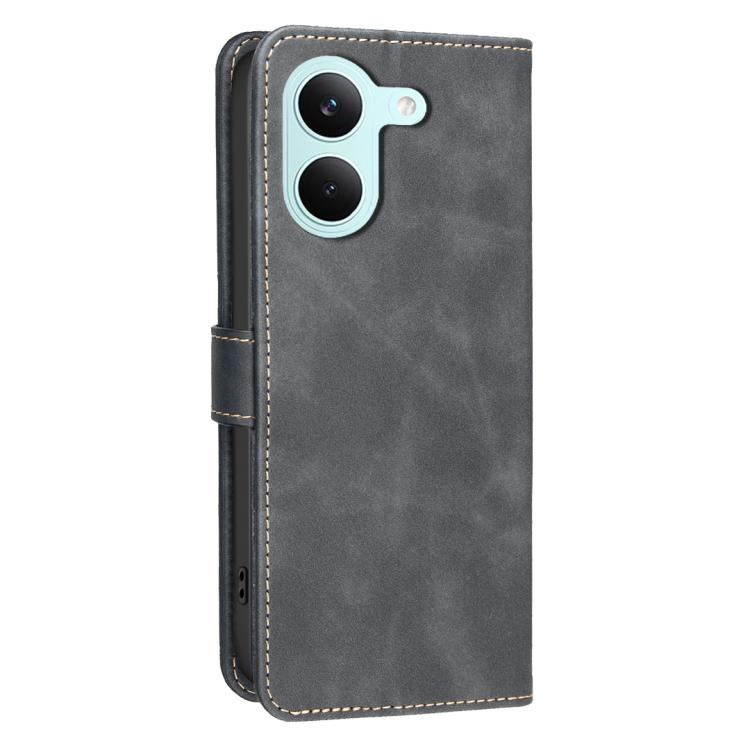For Redmi Tubo 5 / Poco X8 Pro 5G Solid Color Calfskin Texture RFID Vegan Leather Phone Case