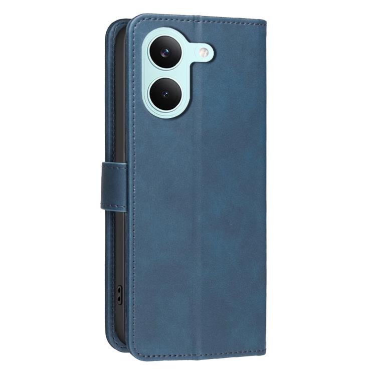 For Redmi Tubo 5 / Poco X8 Pro 5G Solid Color Calfskin Texture RFID Vegan Leather Phone Case