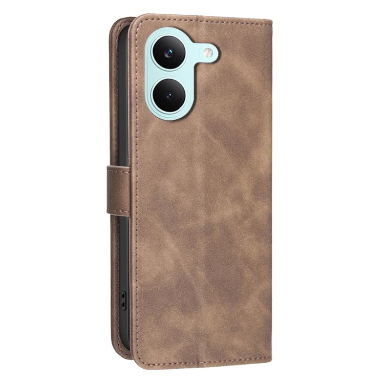 For Redmi Tubo 5 / Poco X8 Pro 5G Solid Color Calfskin Texture RFID Vegan Leather Phone Case