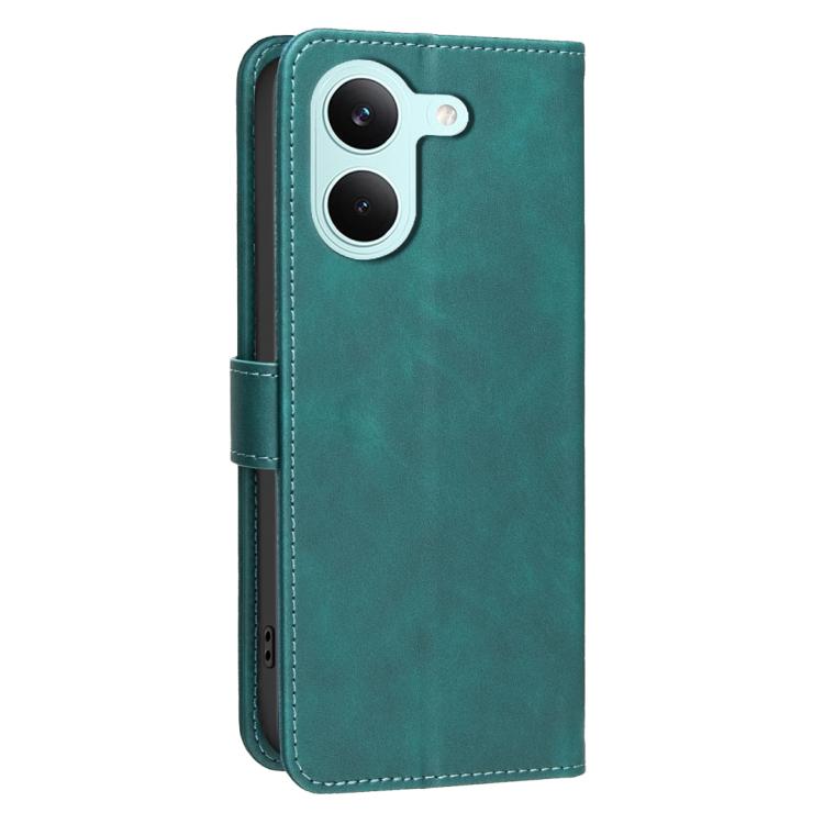 For Redmi Tubo 5 / Poco X8 Pro 5G Solid Color Calfskin Texture RFID Vegan Leather Phone Case