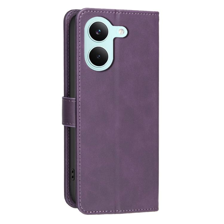 For Redmi Tubo 5 / Poco X8 Pro 5G Solid Color Calfskin Texture RFID Vegan Leather Phone Case