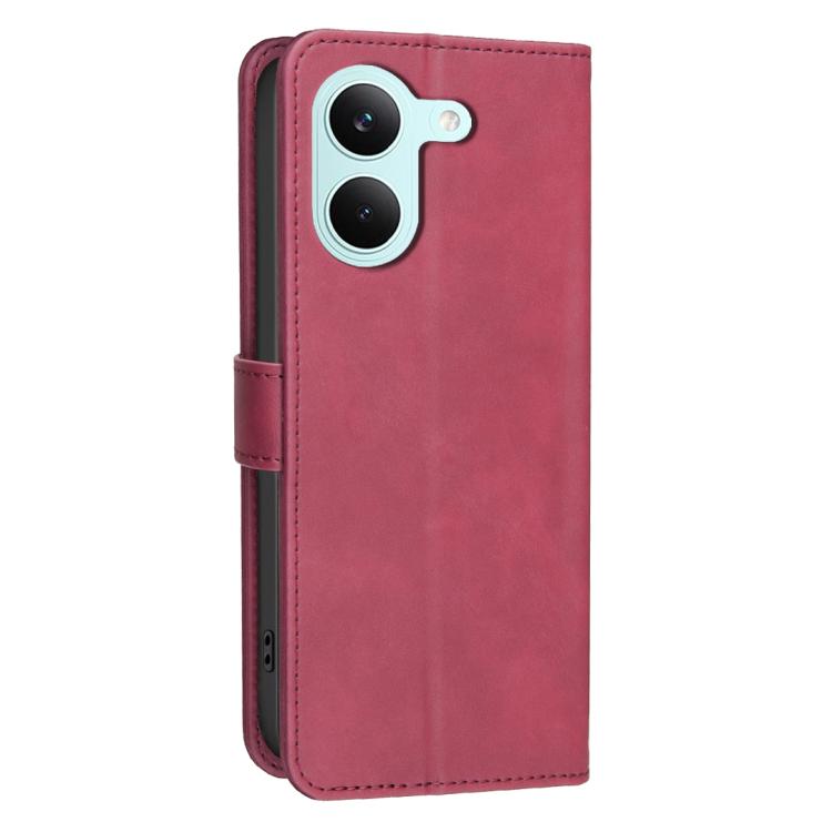 For Redmi Tubo 5 / Poco X8 Pro 5G Solid Color Calfskin Texture RFID Vegan Leather Phone Case