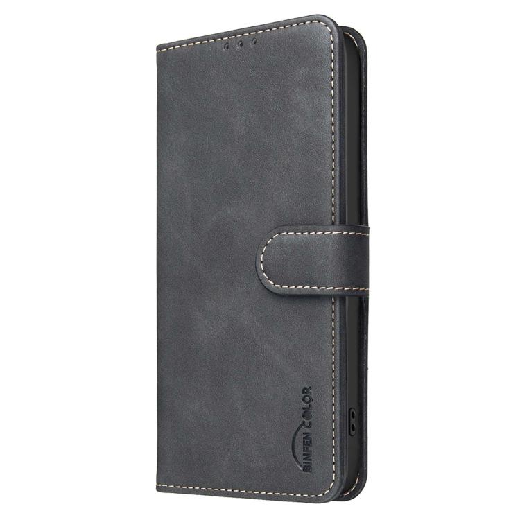 For Redmi 15a 5G Solid Color Calfskin Texture RFID Vegan Leather Phone Case