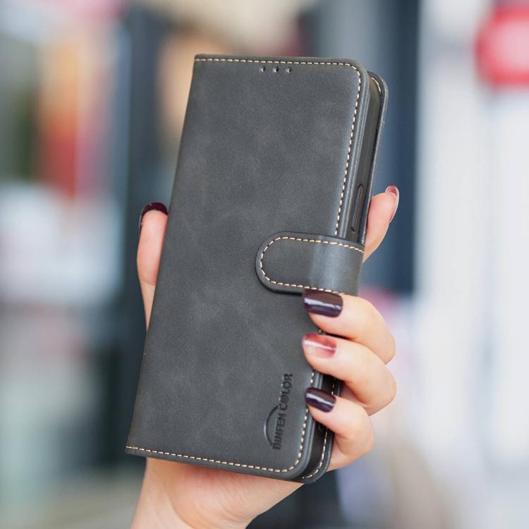 For Redmi 15a 5G Solid Color Calfskin Texture RFID Vegan Leather Phone Case