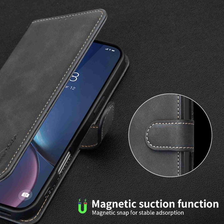For Redmi 15a 5G Solid Color Calfskin Texture RFID Vegan Leather Phone Case