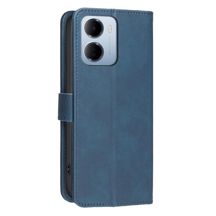 For Redmi 15a 5G Solid Color Calfskin Texture RFID Vegan Leather Phone Case