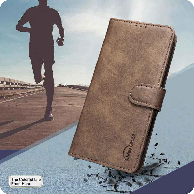 For Redmi 15a 5G Solid Color Calfskin Texture RFID Vegan Leather Phone Case