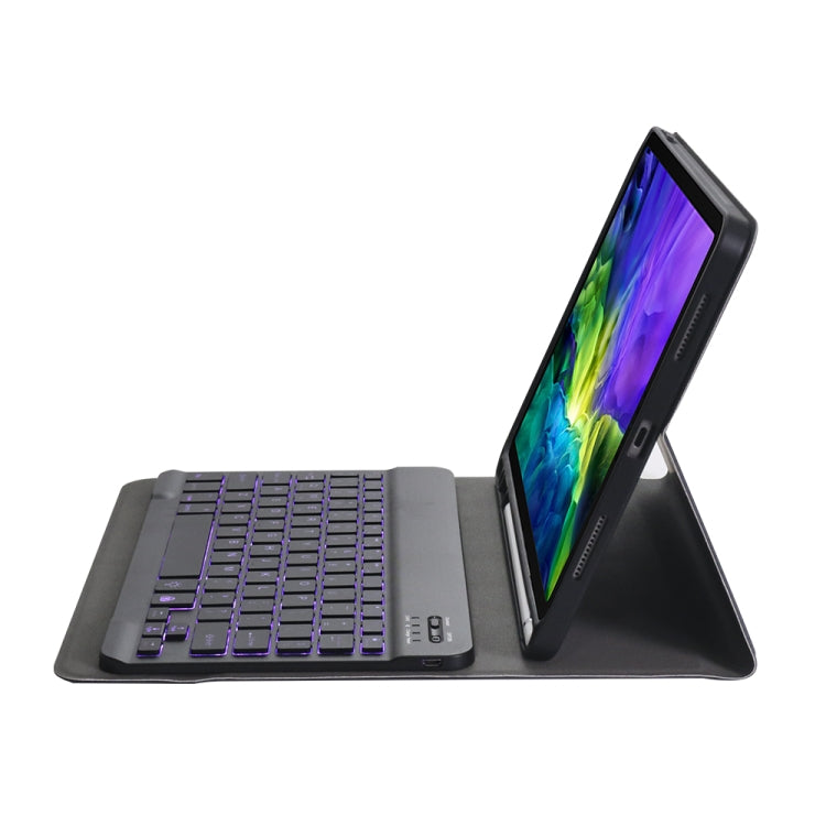 A098BS Detachable Ultra-thin Backlight Bluetooth Keyboard Tablet Case for iPad Air 4 10.9 inch (2020), with Stand & Pen Slot
