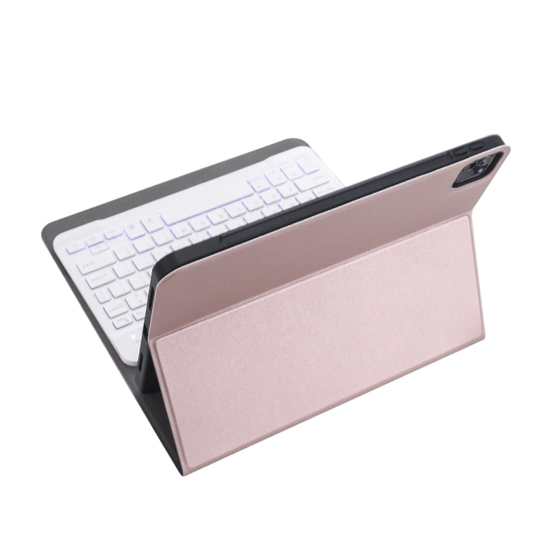 A098BS Detachable Ultra-thin Backlight Bluetooth Keyboard Tablet Case for iPad Air 4 10.9 inch (2020), with Stand & Pen Slot