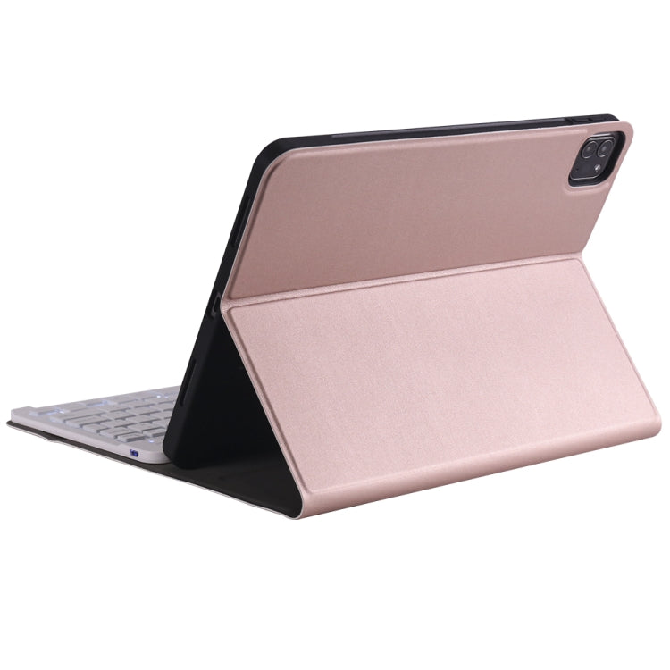 A098BS Detachable Ultra-thin Backlight Bluetooth Keyboard Tablet Case for iPad Air 4 10.9 inch (2020), with Stand & Pen Slot