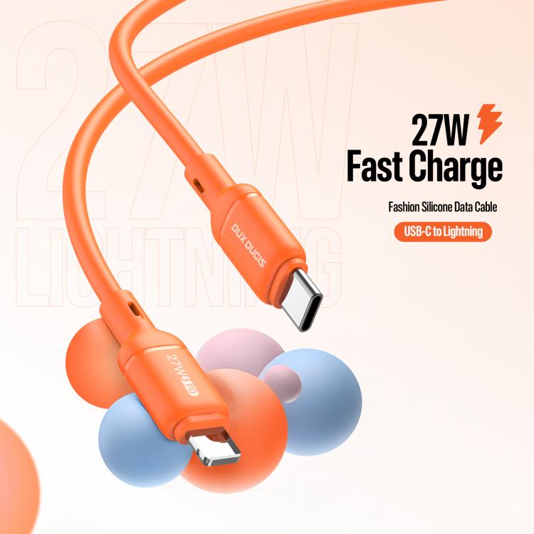 DUX DUCIS SILI Series 27W Type-C to 8 Pin Silicone Data Cable, Length: 1m