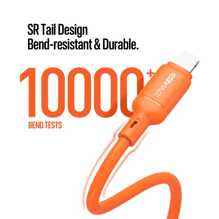 DUX DUCIS SILI Series 27W Type-C to 8 Pin Silicone Data Cable, Length: 1m
