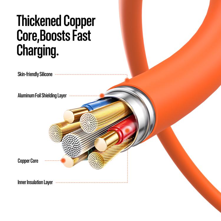 DUX DUCIS SILI Series 27W Type-C to 8 Pin Silicone Data Cable, Length: 1m