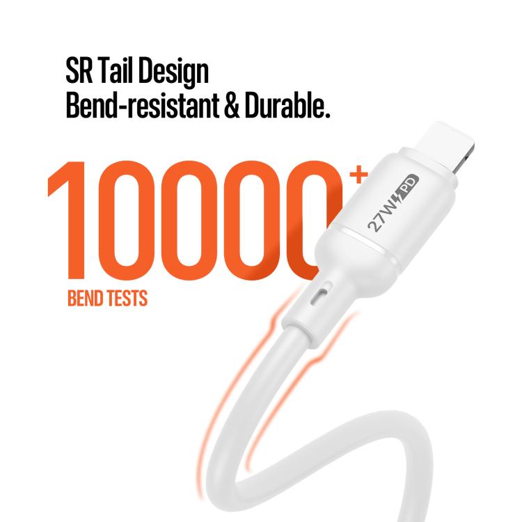DUX DUCIS SILI Series 27W Type-C to 8 Pin Silicone Data Cable, Length: 1m