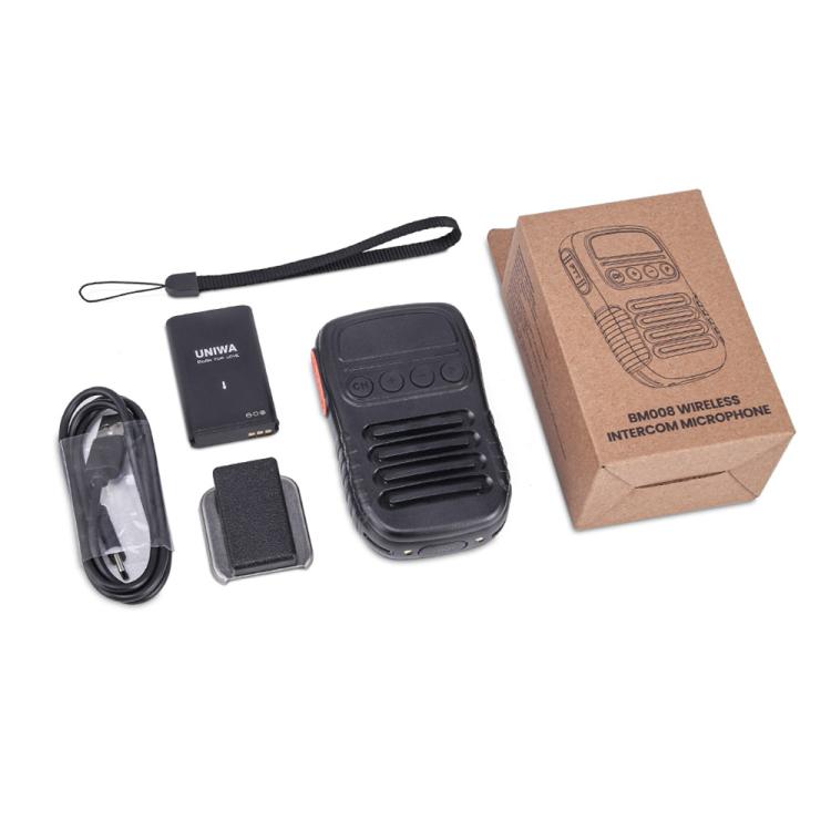 UNIWA BM008 BT5.2 Wireless Handheld Intercom PTT Microphone Walkie Talkie - Black
