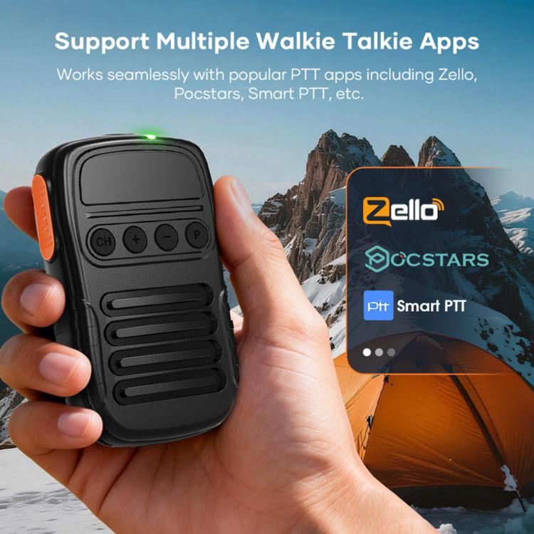 UNIWA BM008 BT5.2 Wireless Handheld Intercom PTT Microphone Walkie Talkie - Black