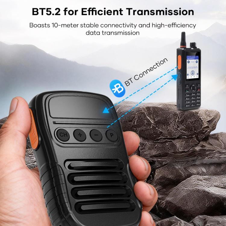 UNIWA BM008 BT5.2 Wireless Handheld Intercom PTT Microphone Walkie Talkie - Black