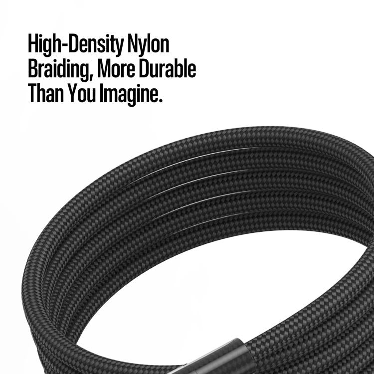 DUX DUCIS WLCM Series 27W Type-C to 8 Pin Transparent Gradient Braided Data Cable, Length: 1m