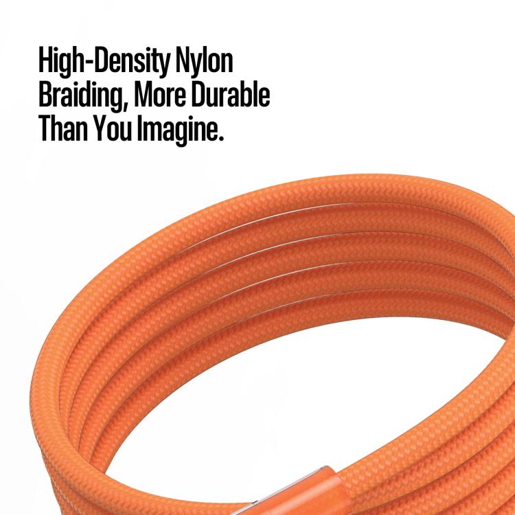 DUX DUCIS WLCM Series 27W Type-C to 8 Pin Transparent Gradient Braided Data Cable, Length: 1m