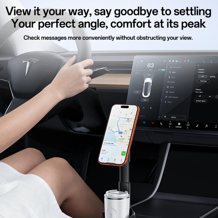 Yesido C230 Card-Embedded Car Water Cup Base Magnetic Phone Holder - Black
