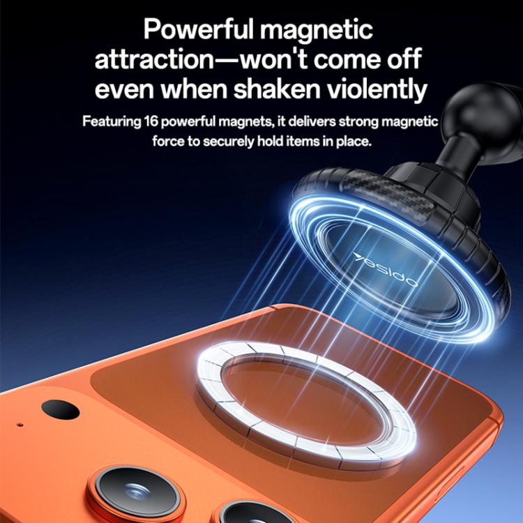 Yesido C230 Card-Embedded Car Water Cup Base Magnetic Phone Holder - Black