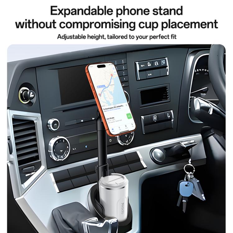 Yesido C230 Card-Embedded Car Water Cup Base Magnetic Phone Holder - Black