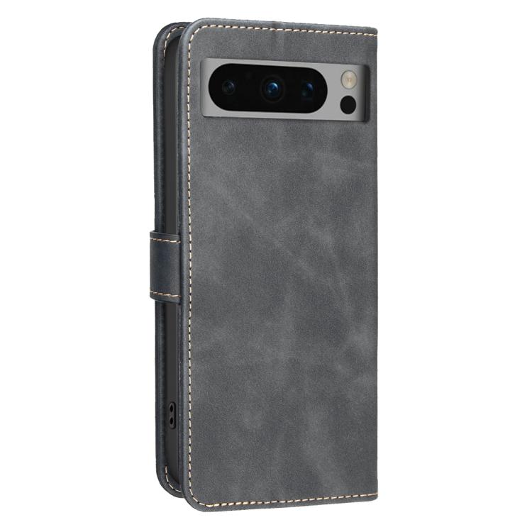 For Google Pixel 8 Pro Solid Color Calfskin Texture RFID Vegan Leather Phone Case