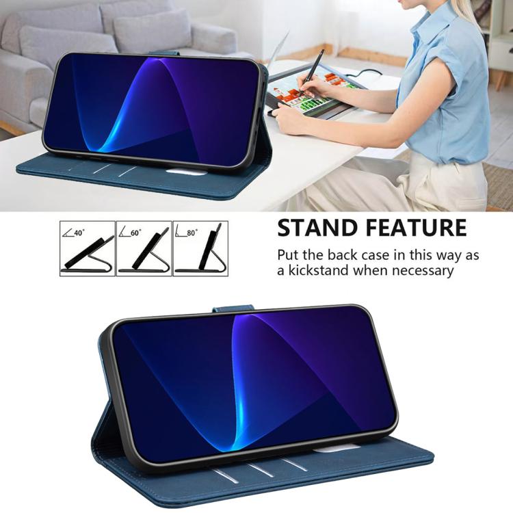 For Google Pixel 8 Pro Solid Color Calfskin Texture RFID Vegan Leather Phone Case