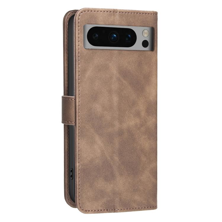 For Google Pixel 8 Pro Solid Color Calfskin Texture RFID Vegan Leather Phone Case