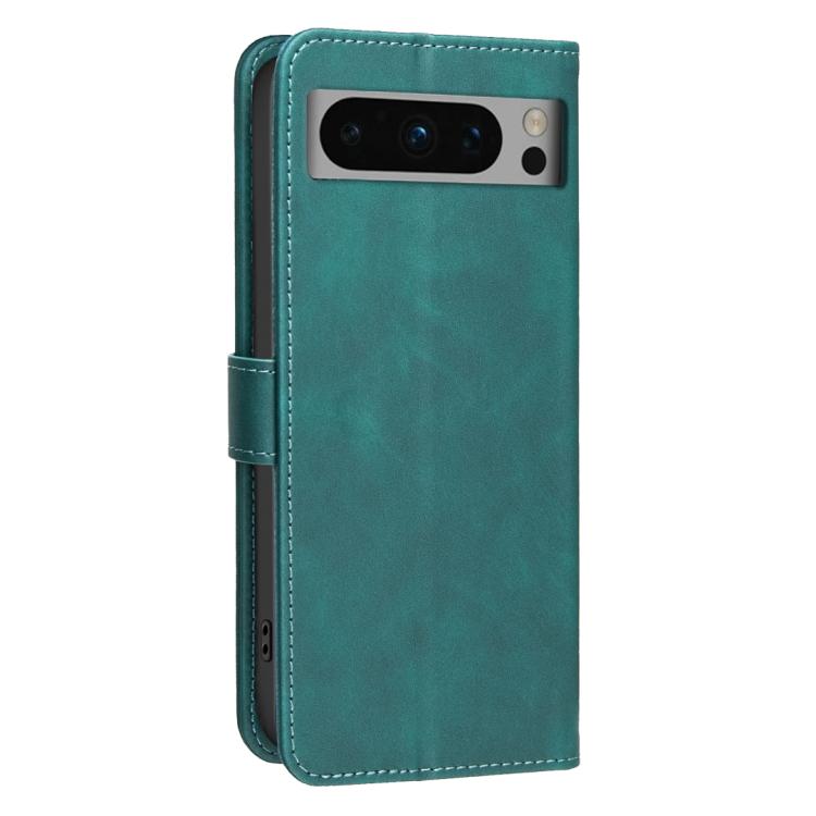 For Google Pixel 8 Pro Solid Color Calfskin Texture RFID Vegan Leather Phone Case