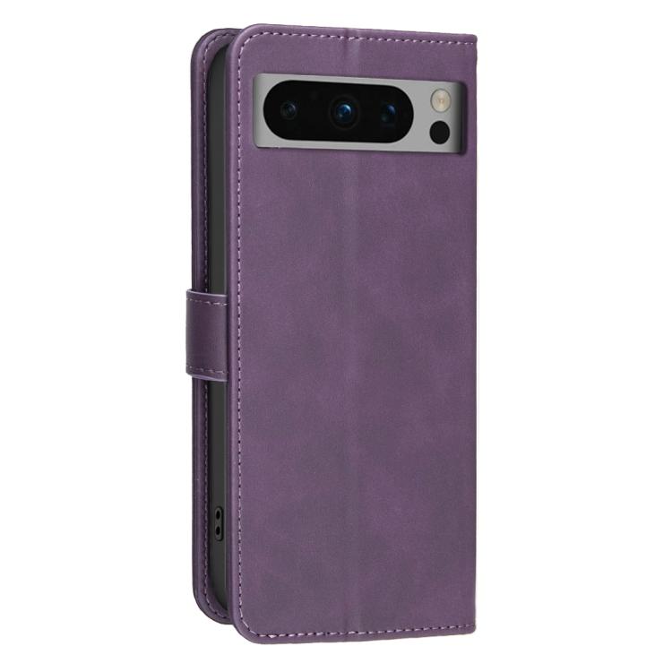For Google Pixel 8 Pro Solid Color Calfskin Texture RFID Vegan Leather Phone Case
