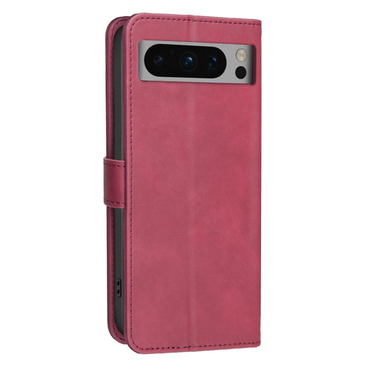 For Google Pixel 8 Pro Solid Color Calfskin Texture RFID Vegan Leather Phone Case