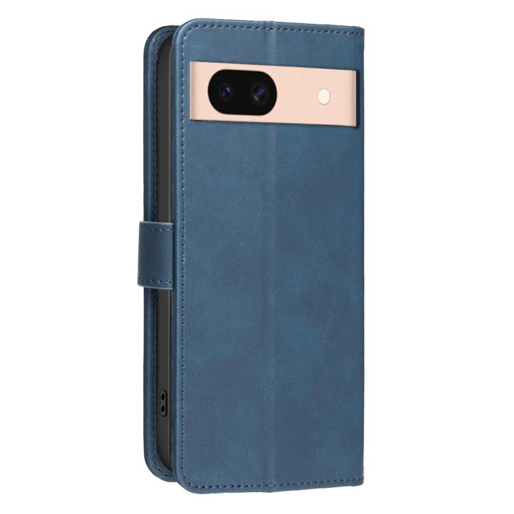 For Google Pixel 8a Solid Color Calfskin Texture RFID Vegan Leather Phone Case