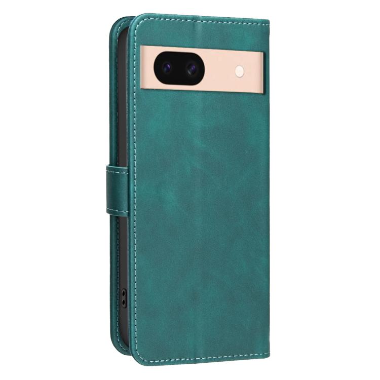 For Google Pixel 8a Solid Color Calfskin Texture RFID Vegan Leather Phone Case