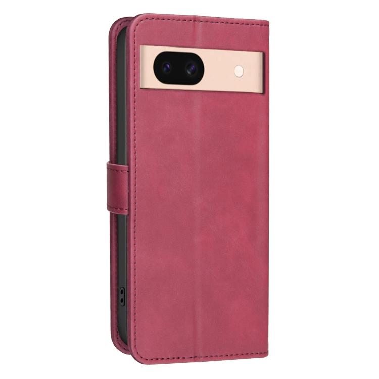 For Google Pixel 8a Solid Color Calfskin Texture RFID Vegan Leather Phone Case