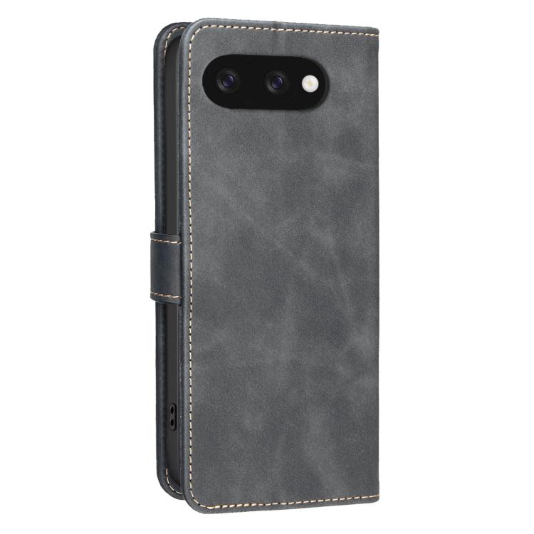 For Google Pixel 9a Solid Color Calfskin Texture RFID Vegan Leather Phone Case