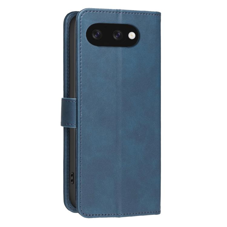 For Google Pixel 9a Solid Color Calfskin Texture RFID Vegan Leather Phone Case