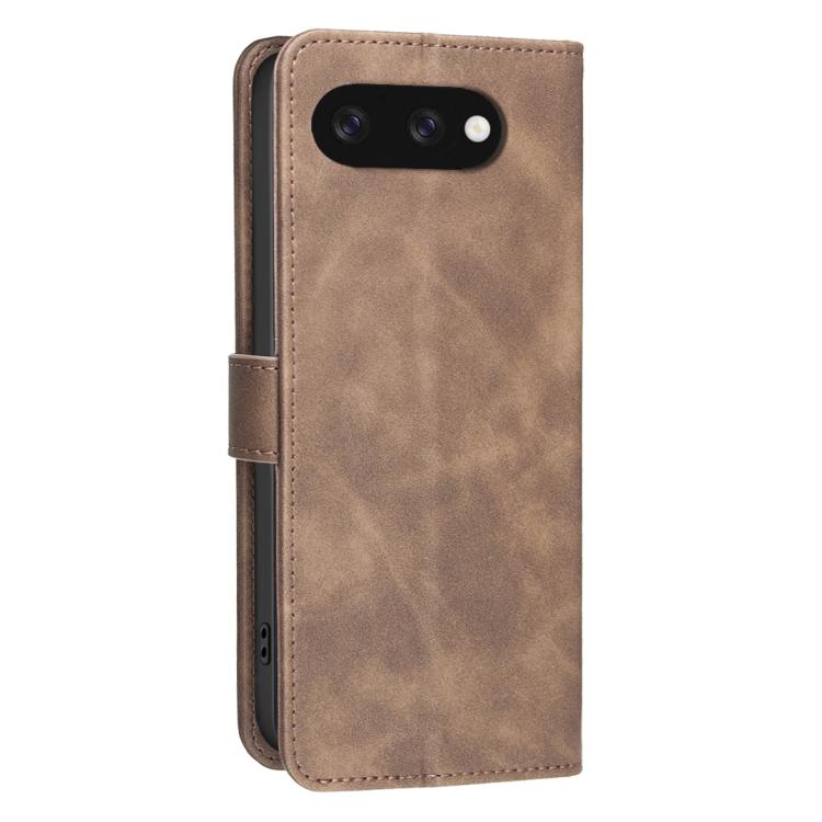 For Google Pixel 9a Solid Color Calfskin Texture RFID Vegan Leather Phone Case