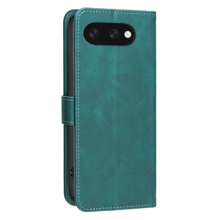 For Google Pixel 9a Solid Color Calfskin Texture RFID Vegan Leather Phone Case