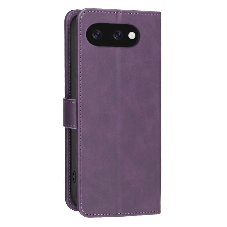 For Google Pixel 9a Solid Color Calfskin Texture RFID Vegan Leather Phone Case