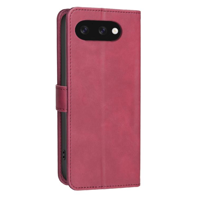 For Google Pixel 9a Solid Color Calfskin Texture RFID Vegan Leather Phone Case