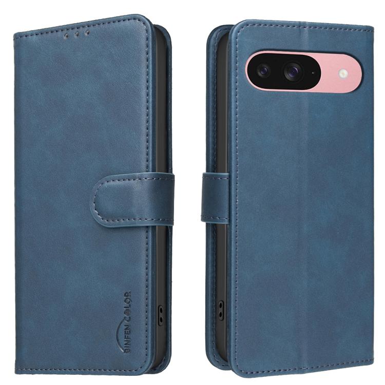 For Google Pixel 10 / 10 Pro / 9 / 9 Pro Solid Color Calfskin Texture RFID Vegan Leather Phone Case