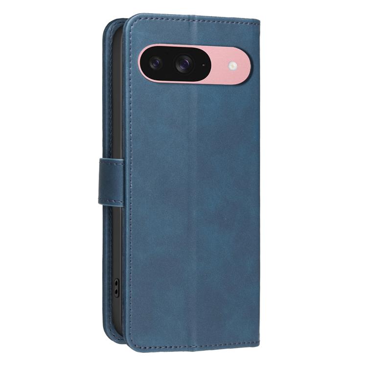 For Google Pixel 10 / 10 Pro / 9 / 9 Pro Solid Color Calfskin Texture RFID Vegan Leather Phone Case