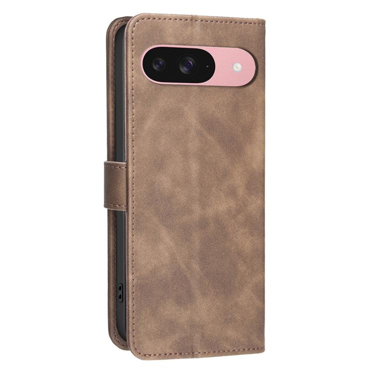 For Google Pixel 10 / 10 Pro / 9 / 9 Pro Solid Color Calfskin Texture RFID Vegan Leather Phone Case