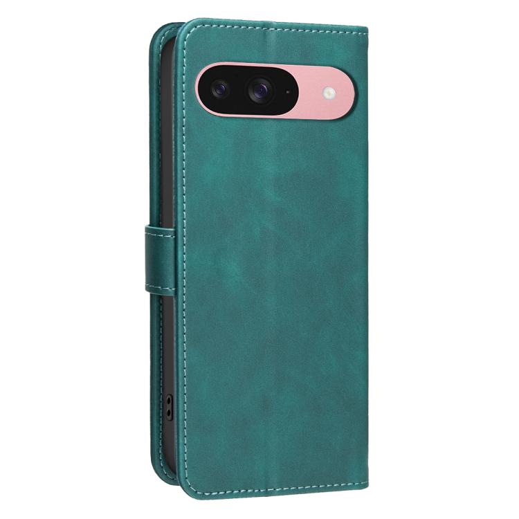 For Google Pixel 10 / 10 Pro / 9 / 9 Pro Solid Color Calfskin Texture RFID Vegan Leather Phone Case
