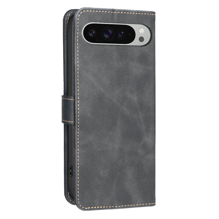For Google Pixel 10 Pro XL / 9 Pro XL Solid Color Calfskin Texture RFID Vegan Leather Phone Case