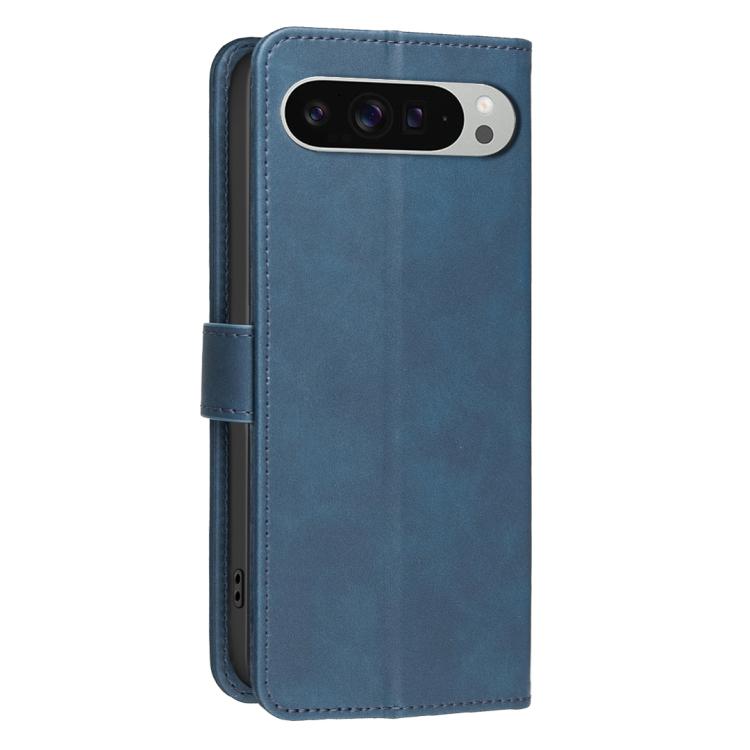 For Google Pixel 10 Pro XL / 9 Pro XL Solid Color Calfskin Texture RFID Vegan Leather Phone Case