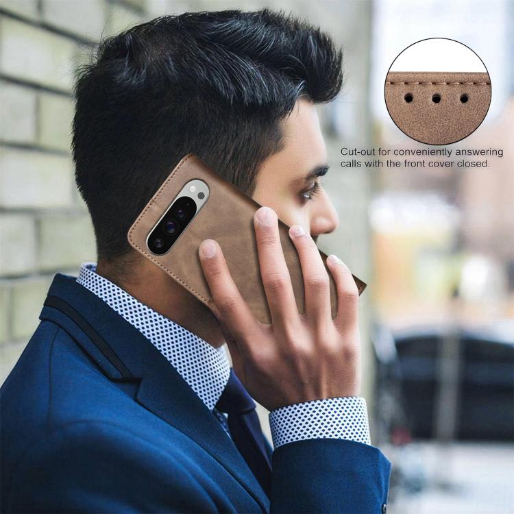 For Google Pixel 10 Pro XL / 9 Pro XL Solid Color Calfskin Texture RFID Vegan Leather Phone Case