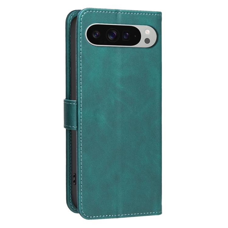 For Google Pixel 10 Pro XL / 9 Pro XL Solid Color Calfskin Texture RFID Vegan Leather Phone Case